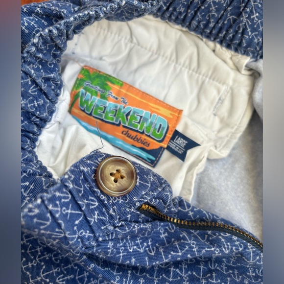 Chubbies Original Stretch Shorts Anchor 5.5 Inseam Elastic Waistband Size L - Picture 2 of 9